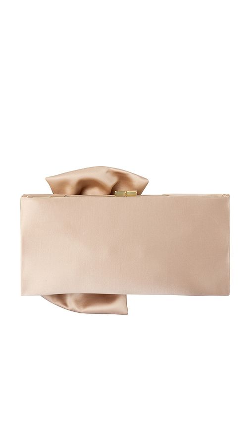 Chloe Tie Front Clutch in Nude - olga berg - Modalova