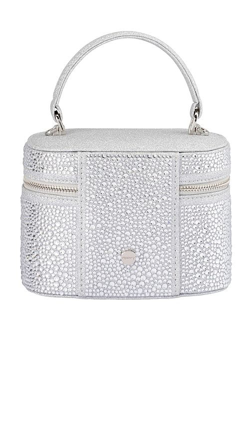 Beckie Zip Top Crystal Bag in Metallic - olga berg - Modalova
