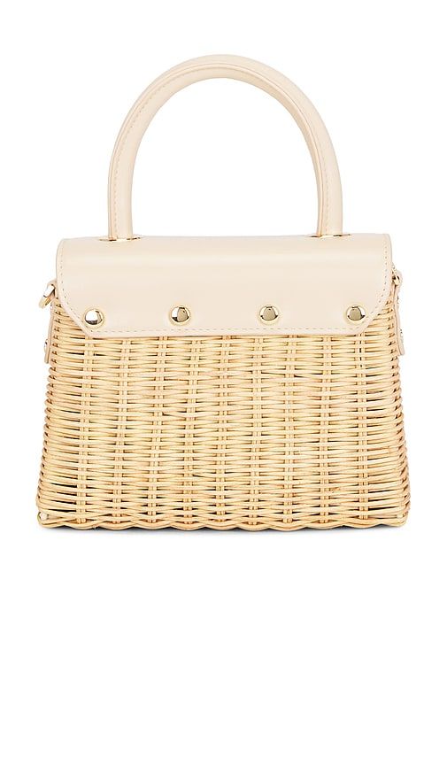 Elle Wicker Top Handle Bag in Neutral - olga berg - Modalova