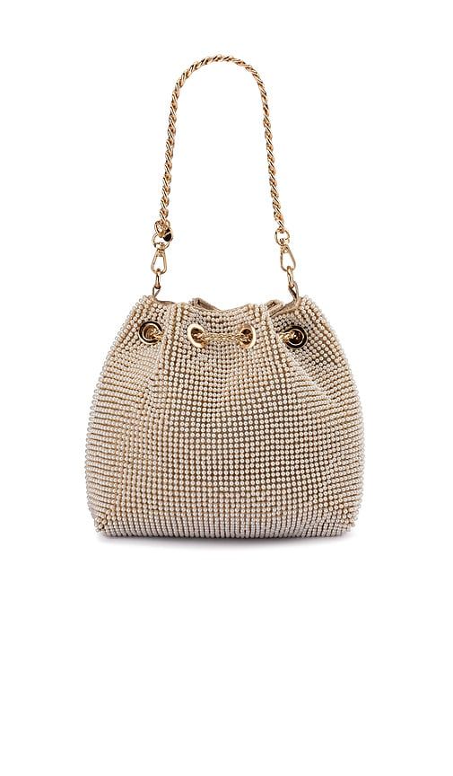 Miranda Top Handle Bag in Metallic Gold - olga berg - Modalova