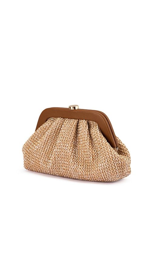 Olga berg Ash Woven Clutch in Tan - olga berg - Modalova