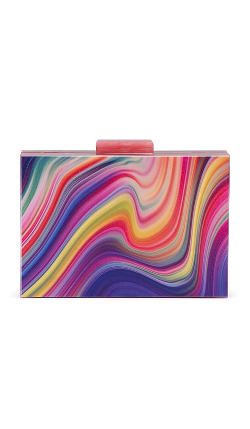 Dorothy Swirl Print Box Clutch in Purple - olga berg - Modalova
