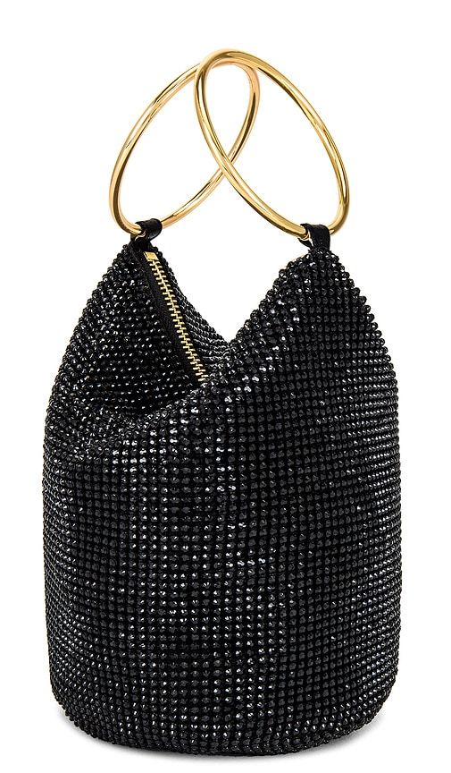 Ellie Crystal Mesh Ring Handle Bag in - olga berg - Modalova