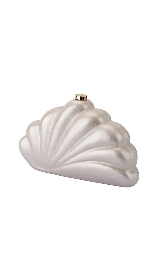 Millie Acrylic Clutch in Cream - olga berg - Modalova