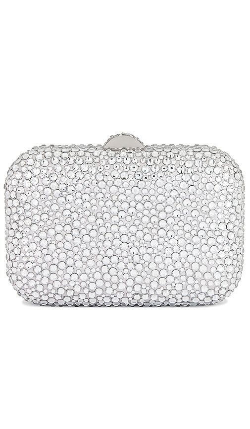 Casey Hot Fix Encrusted Clutch in Metallic - olga berg - Modalova