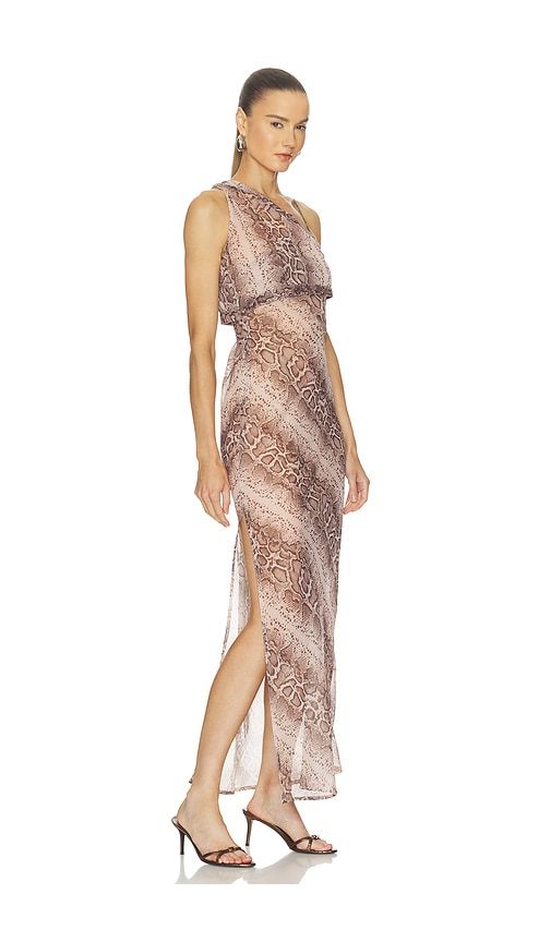 Negroni Sheer Chiffon One Shoulder Maxi Dress in Nude. - size M (also in S, XS, XXS) - One Teaspoon - Modalova