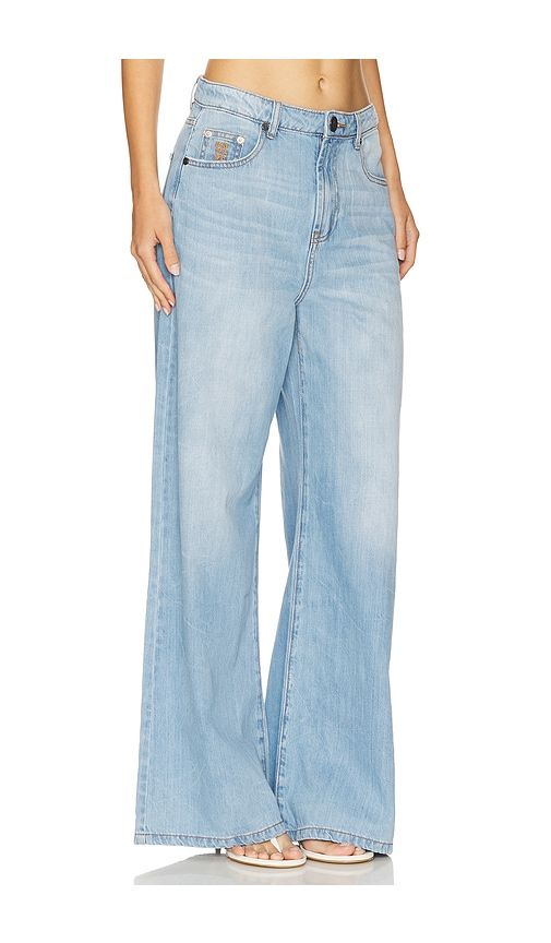 Love Machines High Waist Super Wide Leg in Blue. - size 27 (also in 29) - One Teaspoon - Modalova