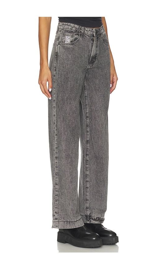Jackson Mid Waist Wide Leg Jeans in Grey. - size 26 (also in 31) - One Teaspoon - Modalova
