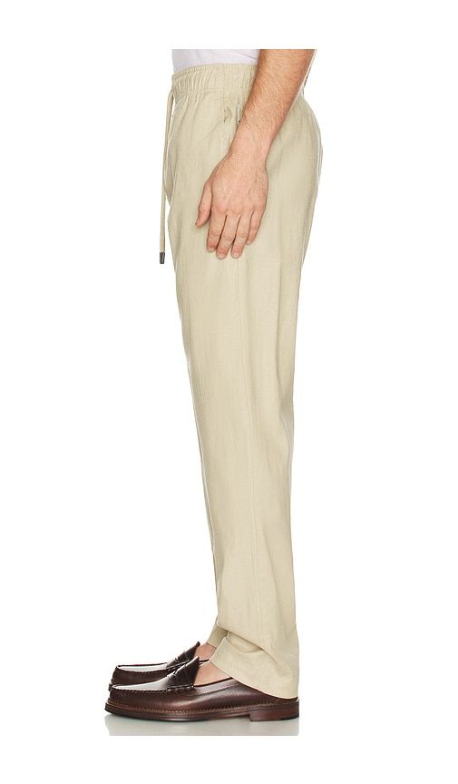 Stretch Linen Pull-On Pant in Cream. - size L (also in S, XL/1X) - onia - Modalova
