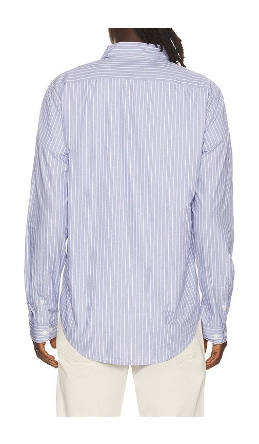 Poplin Long Sleeve Button Down Shirt in Blue. - size L (also in M, S) - onia - Modalova