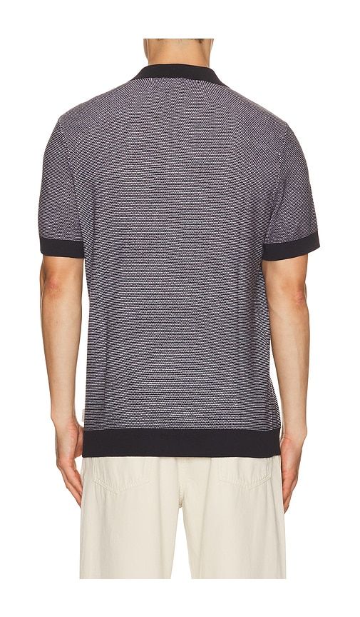 Textured Johnny Polo in Navy. - size L (also in M, XL/1X) - onia - Modalova