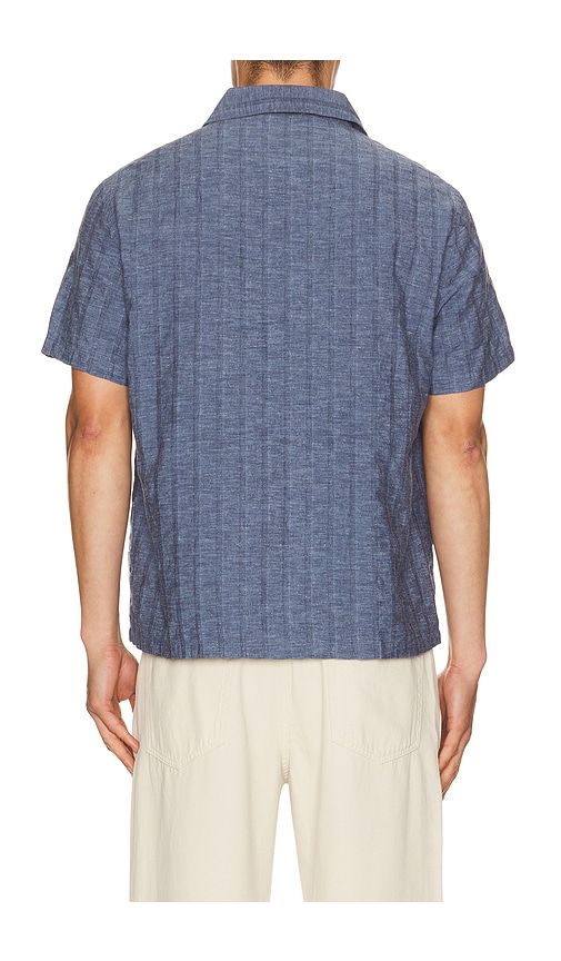 Cotton Linen Pop Over Shirt in Navy. - size L (also in M, S, XL/1X) - onia - Modalova