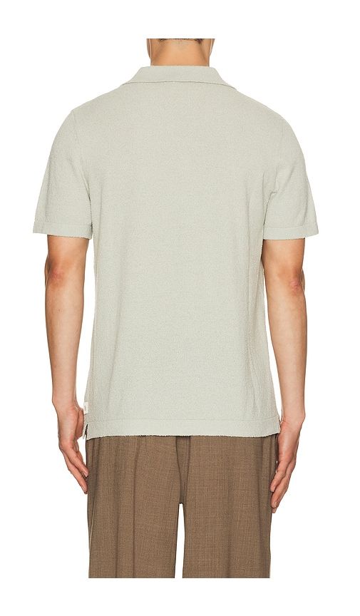 Bouckle Knit Johnny Polo in Sage. - size M (also in S, XL/1X) - onia - Modalova