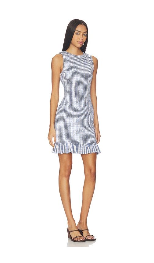 Air Linen Smocked Boatneck Dress in Blue. - size L (also in S, XS) - onia - Modalova