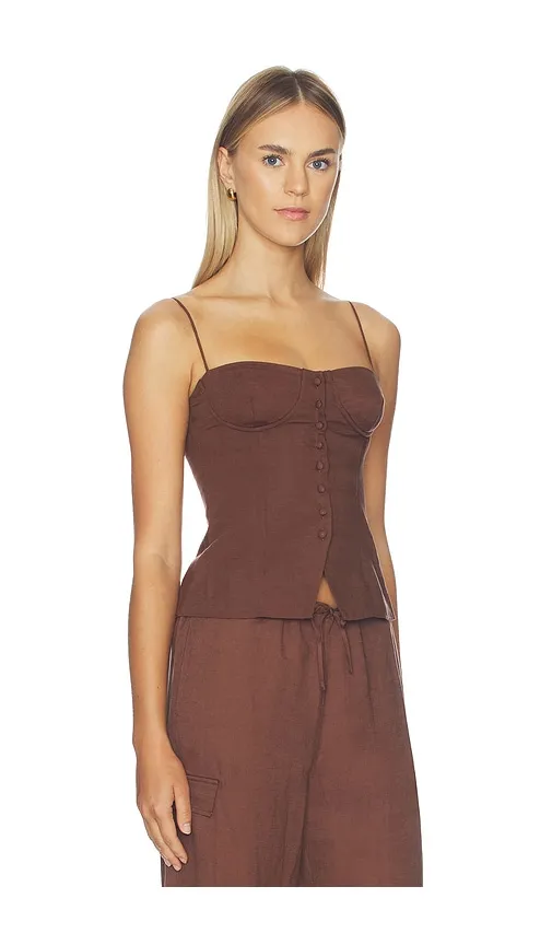 Air Linen Underwire Corset Top in . - size 0 (also in 10, 2, 4, 6, 8) - onia - Modalova