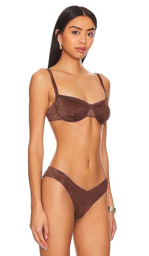 Marilyn Bikini Top in Brown. - size L (also in M, S, XL, XS) - onia - Modalova