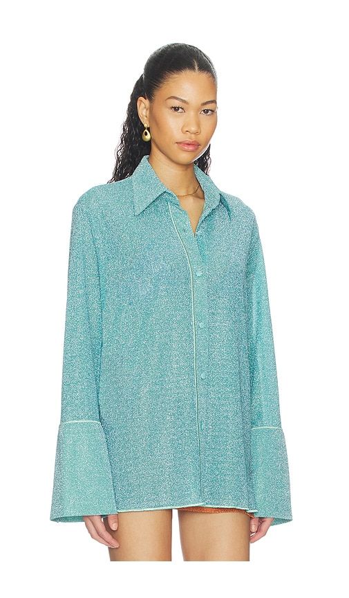 Lumiere Sleeves Shirt in Turquoise. - size M-L (also in S-M) - Oseree - Modalova