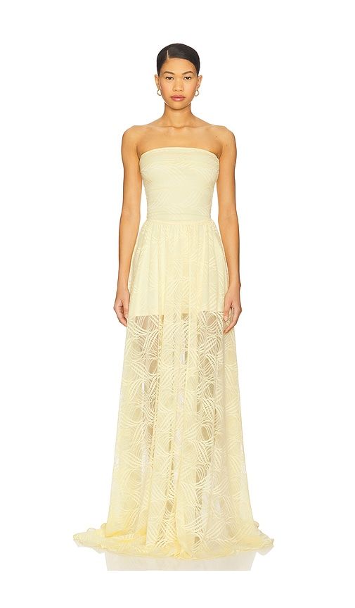 X REVOLVE Cleo Maxi Dress in Lemon. - size L (also in M, S, XS) - OW Collection - Modalova