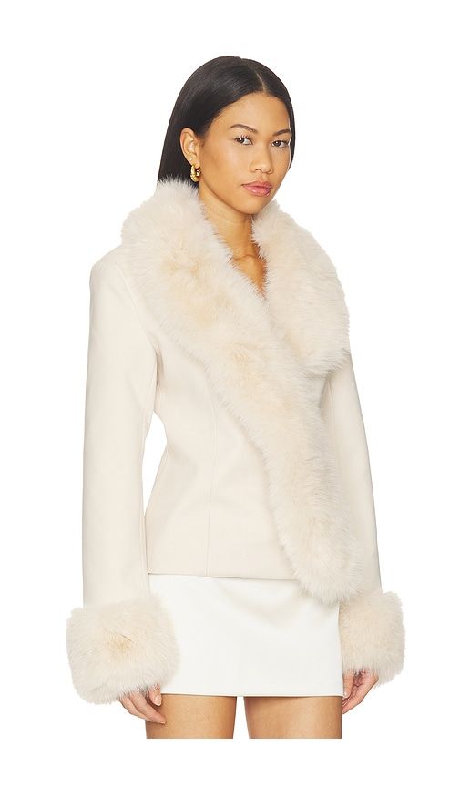 Maeve Faux Fur Jacket in . - size L (also in M, S, XS) - OW Collection - Modalova