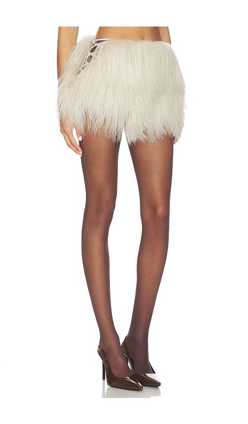 Thea Mini Skirt in Beige. - size M (also in S, XS) - OW Collection - Modalova