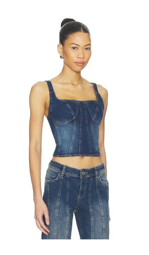 Devin Denim Top in Denim-Dark. - size S (also in XS) - OW Collection - Modalova