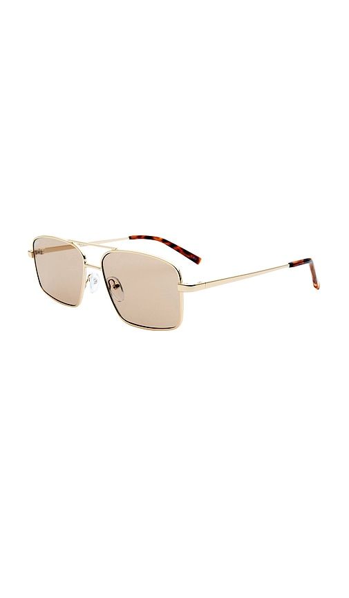 Nash Rectangular Sunglasses in & LightBrown in Brown - Otra - Modalova