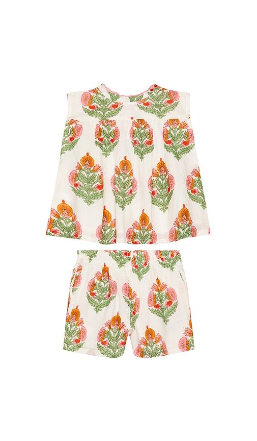 Girls Misha 2-piece Set in Cream,Green. - size 2 (also in 4) - Pink Chicken - Modalova