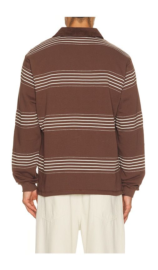 Editor Rugby Sweatshirt in Brown. - size L (also in M, S, XL/1X) - Percival - Modalova