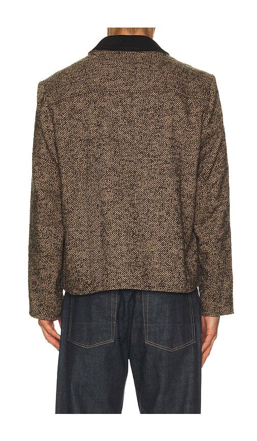 Herringbone Boxy Cropped Jacket in . - size M (also in S, XL/1X) - Percival - Modalova