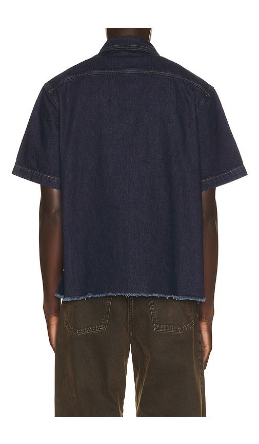 Harley Denim Cropped Boxy Shirt in Blue. - size L (also in M, S) - Percival - Modalova