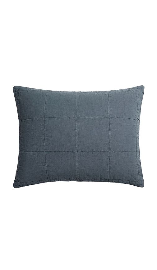 Linen Box Quilted Sham Set in Navy. - size STANDARD (also in ) - Parachute - Modalova