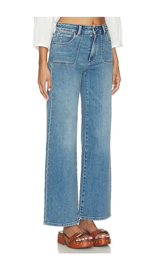 Anessa With Rounded Stitch Though Pockets Jean in Blue. - size 24 (also in 26, 29, 30, 31, 32, 33, 34) - PAIGE - Modalova