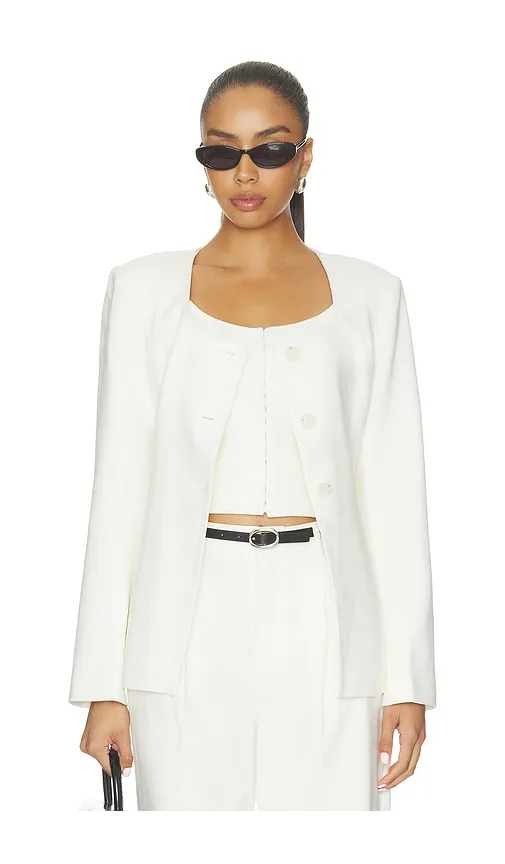 Edina Blazer in Ivory. - size 0 (also in 8) - PAIGE - Modalova