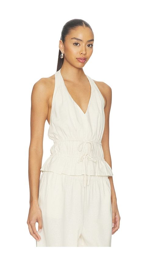 Alysha Linen Top in Cream. - size L (also in M, S, XL, XS) - PAIGE - Modalova