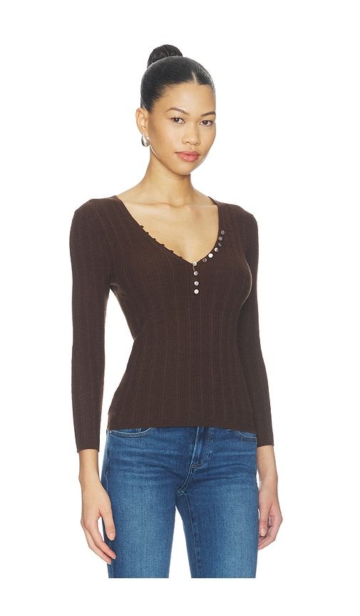 Ginnette Top in Brown. - size L (also in M, S, XS, XXS) - PAIGE - Modalova
