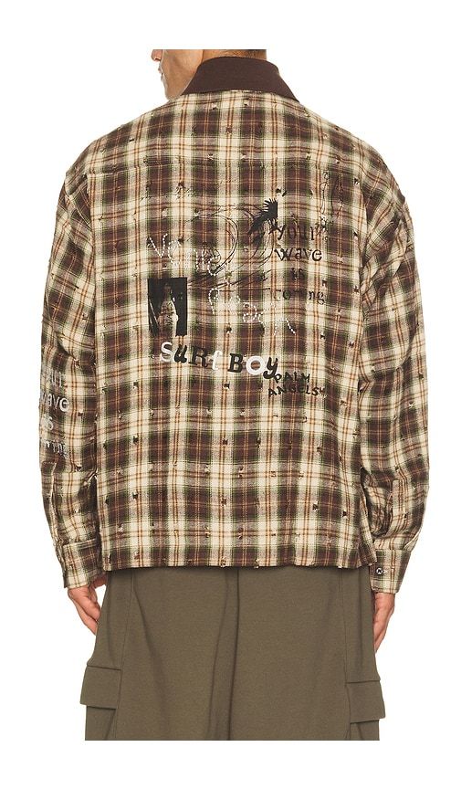 Surfer Dream Check Loose Shirt in Multi. - size M (also in S, XL/1X, XXL/2X) - Palm Angels - Modalova