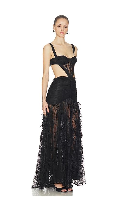 Laila Lace Cut Out Gown in . - size 0 (also in 2) - PatBO - Modalova