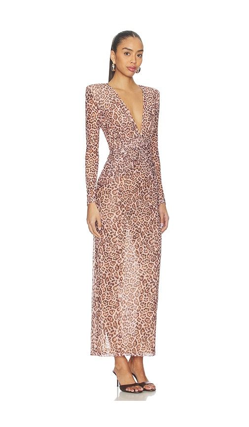 Panthera Tulle Maxi Dress in Tan. - size M (also in XS) - PatBO - Modalova