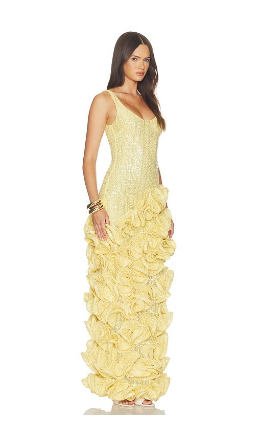 Lara Crochet Ruffle Midi Dress in . - size 2 (also in 4) - PatBO - Modalova