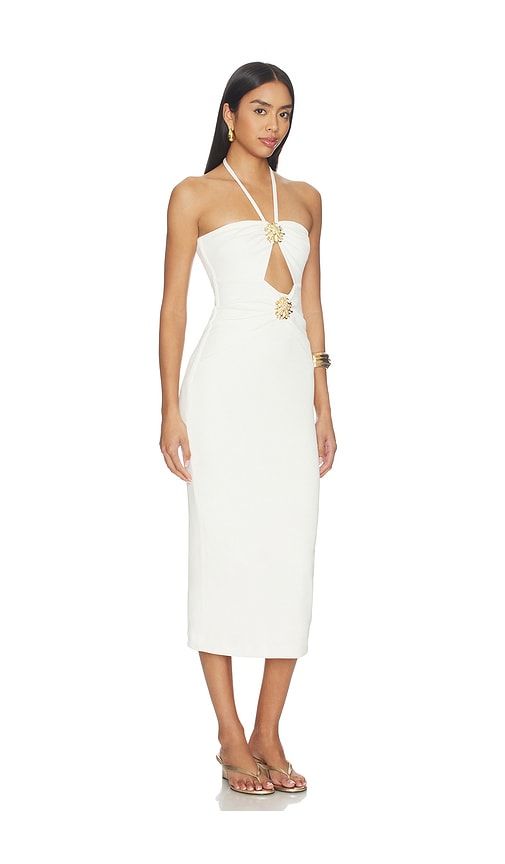 Luna Knit Midi Dress in White. - size L (also in S) - PatBO - Modalova