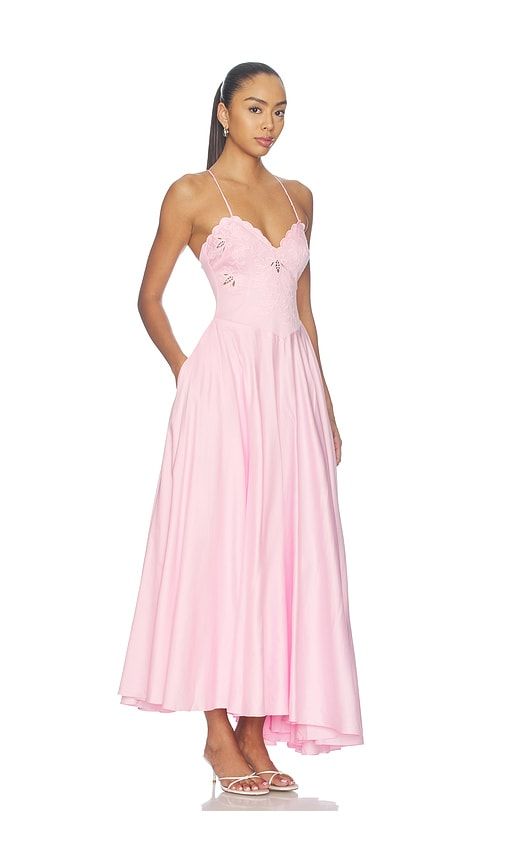 Tricoline Lotus Maxi Dress in Pink. - size 0 (also in 2, 4, 6, 8, 10, 12) - PatBO - Modalova