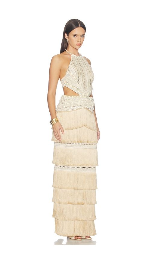 Petal Fringe Long Dress in . - size 2 (also in 4, 8) - PatBO - Modalova