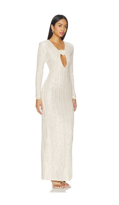 Lara Crochet Plunge Maxi Dress in . - size 0 (also in 2, 4, 6, 8, 10, 12) - PatBO - Modalova