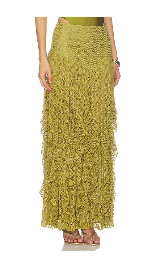 Petal Sheen Mesh Maxi Skirt in . - size M (also in S, XS) - PatBO - Modalova