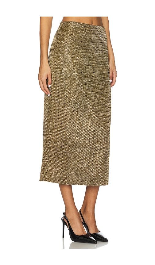 Weave Midi Skirt in Metallic . - size 0 (also in 2) - PatBO - Modalova