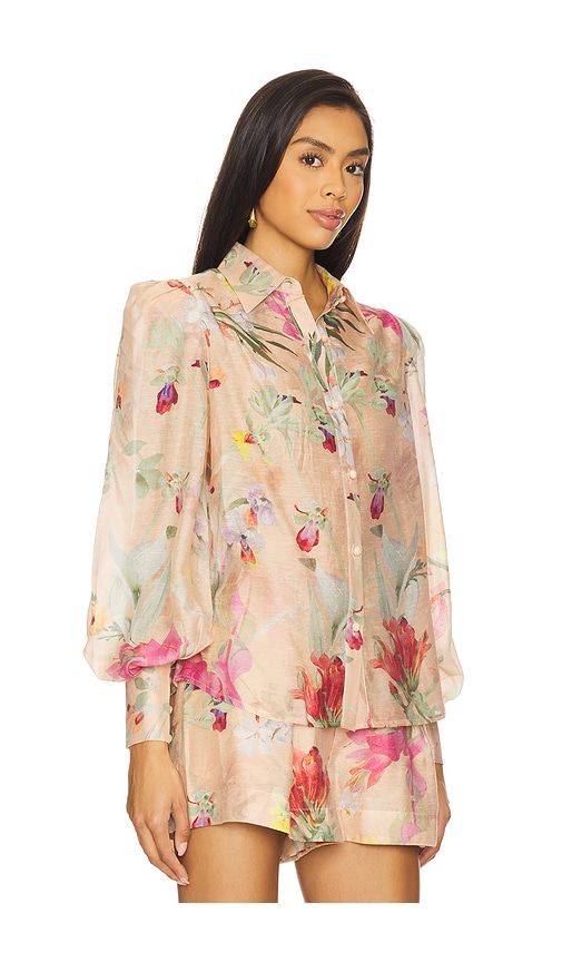 Lily Flower Shirt in Peach. - size 4 (also in 6, 8) - PatBO - Modalova