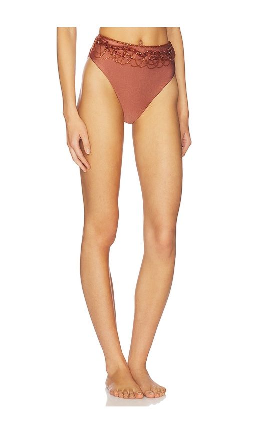 X Camila Coelho Golden Lune Bikini Bottom in Metallic . - size M (also in S) - PatBO - Modalova