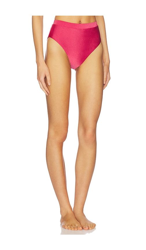 Sunstone High Waist Bikini Bottom in Blush. - size L (also in M, S) - PatBO - Modalova