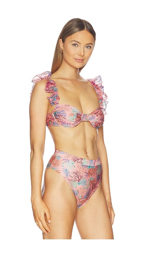 Seaweed Flutter Bikini Top in . - size M (also in XL) - PatBO - Modalova