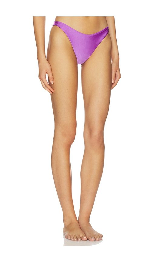 Aurora Lotus Flower Bikini Bottom in Lavender. - size L (also in M, S) - PatBO - Modalova